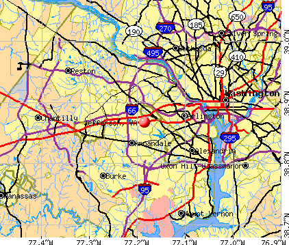 Jefferson, VA map