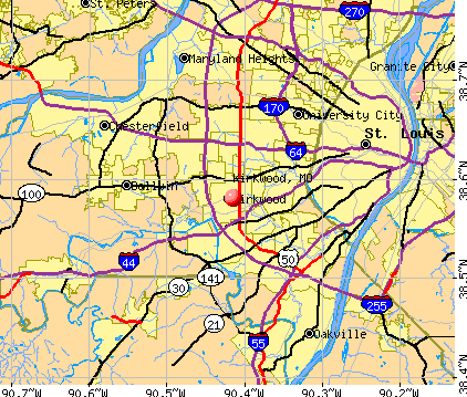 Kirkwood, MO map