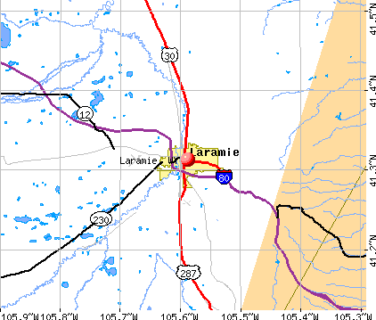 Laramie, WY map