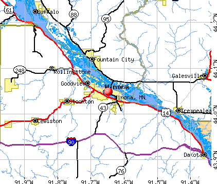 Winona, MN map