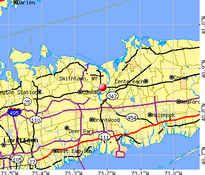 Smithtown, NY map