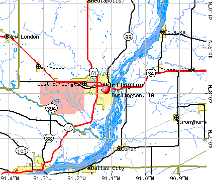 Burlington, IA map