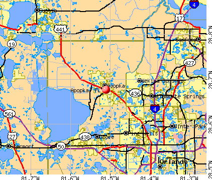 Apopka, FL map