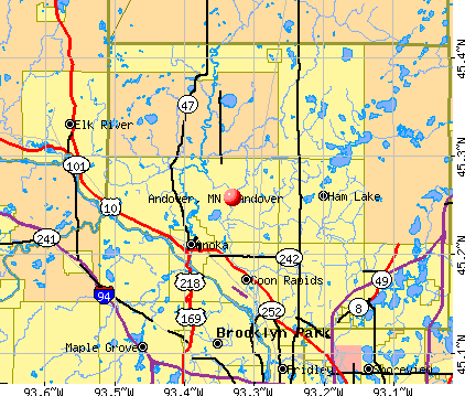 Andover, MN map