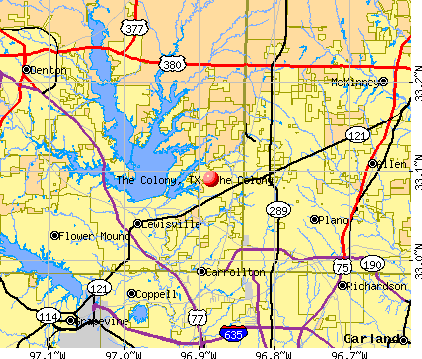The Colony, TX map