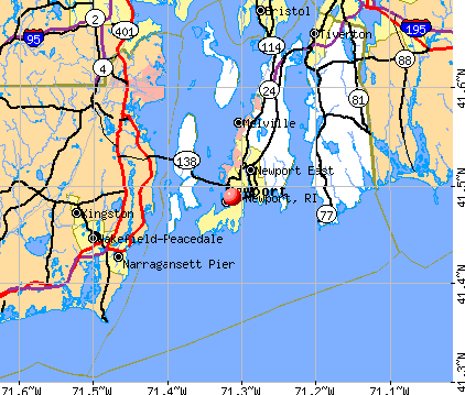 Newport, RI map