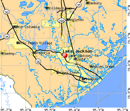 Lake Jackson, TX map