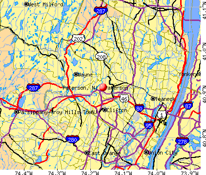 Paterson, NJ map