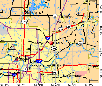 Liberty, MO map