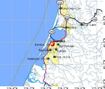 Eureka, CA map