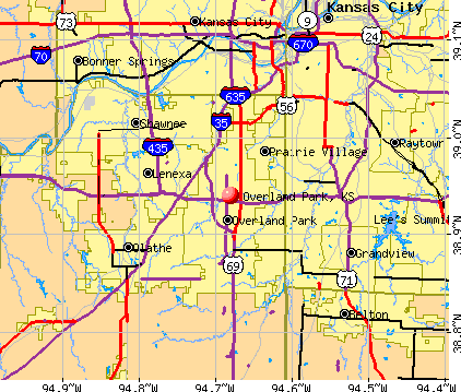 Overland Park, KS map