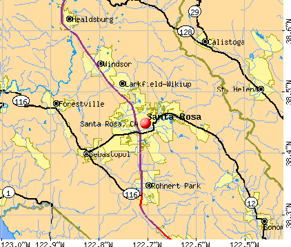 Santa Rosa, CA map