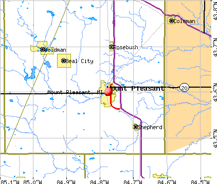 Mount Pleasant, MI map