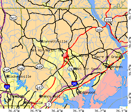Bel Air North, MD map