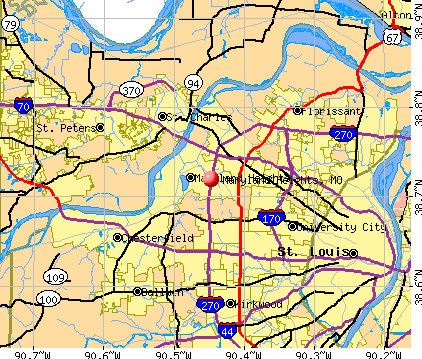 Maryland Heights, MO map