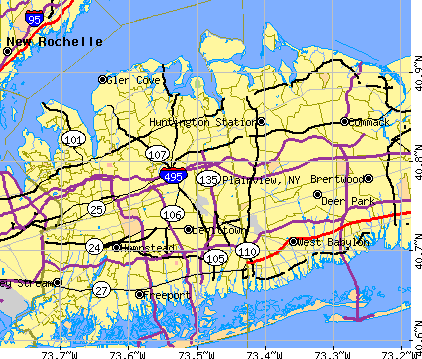Plainview, NY map