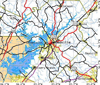 Gainesville, GA map