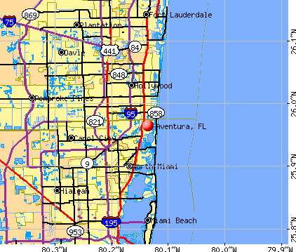 Aventura, FL map