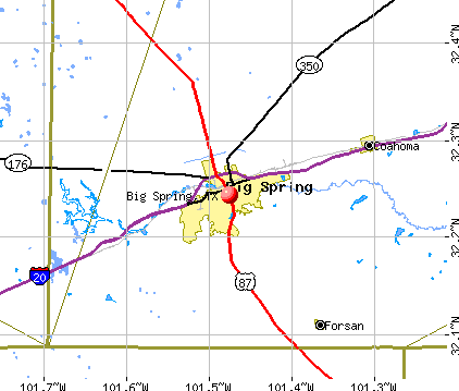 Big Spring, TX map