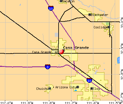 Casa Grande, AZ map