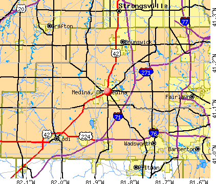 Medina, OH map