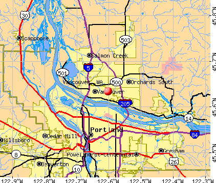 Vancouver, WA map