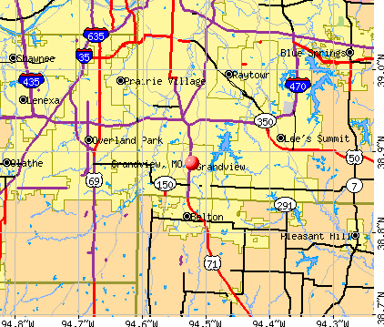 Grandview, MO map