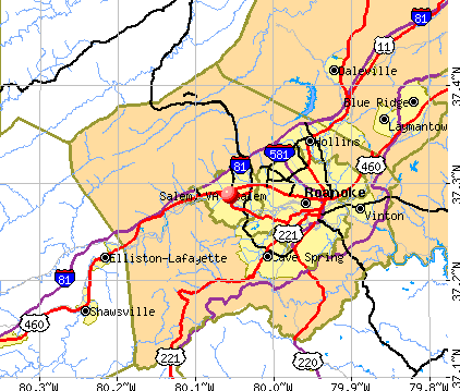 Salem, VA map