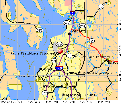 Paine Field-Lake Stickney, WA map