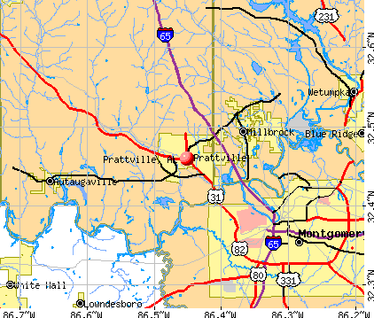 Prattville, AL map
