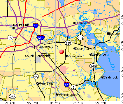 Pasadena, TX map