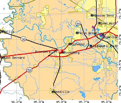 Rosenberg, TX map