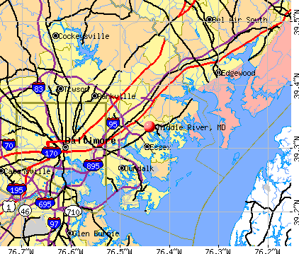 Middle River, MD map