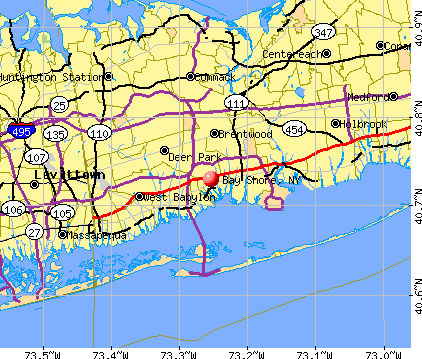 Bay Shore, NY map