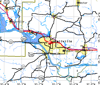 Russellville, AR map
