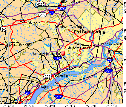 Springfield, PA map