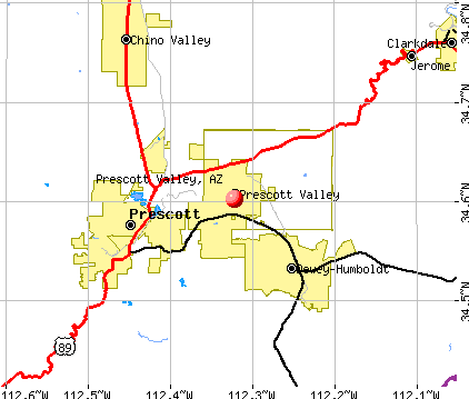 Prescott Valley, AZ map