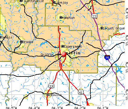 Griffin, GA map