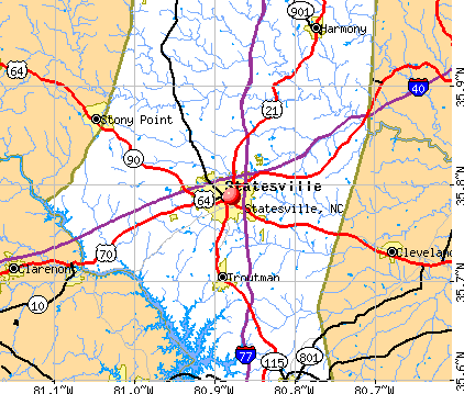 Statesville, NC map