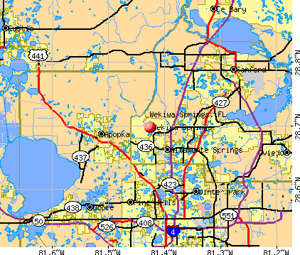 Wekiwa Springs, FL map