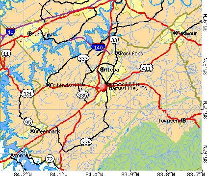 Maryville, TN map