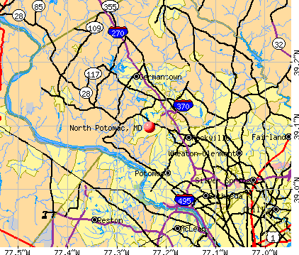 North Potomac, MD map