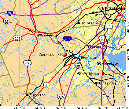 Somerset, NJ map