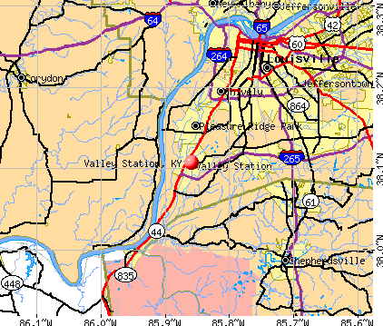 Valley Station, KY map