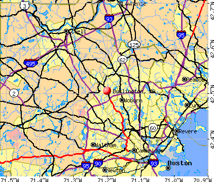Burlington, MA map