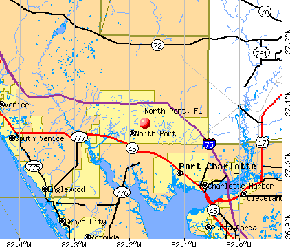 North Port, FL map