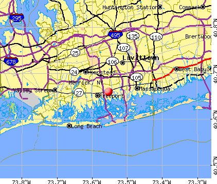 Merrick, NY map