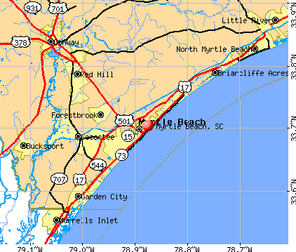 Myrtle Beach, SC map