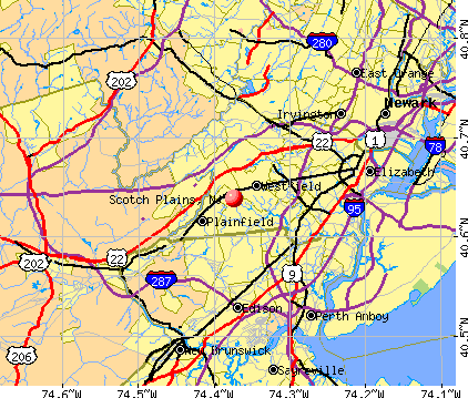 Scotch Plains, NJ map