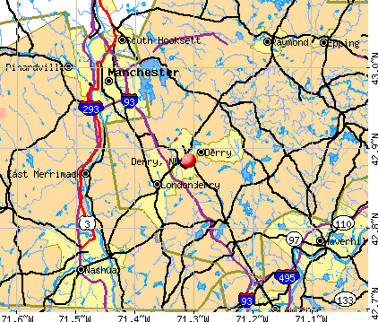 Derry, NH map